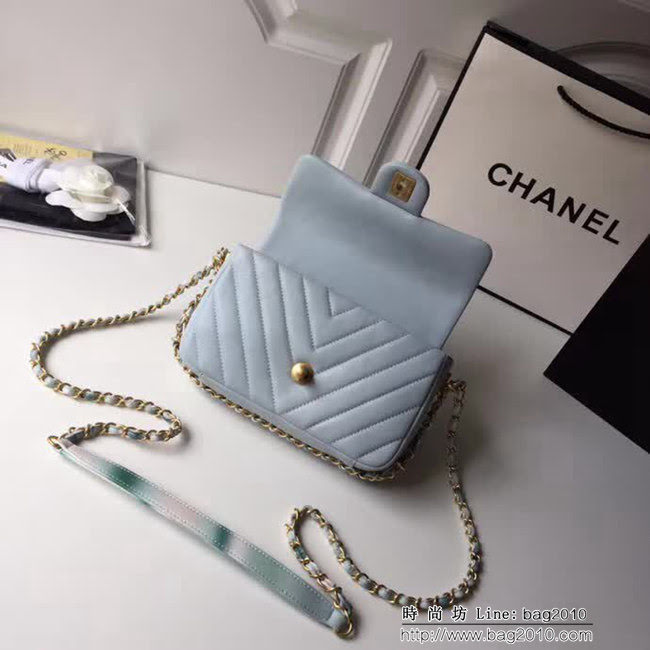 香奈兒CHANEL 18春夏系列新款 鏈條mini cf 塗鴉彩色皮質鏈條包 DSC1004